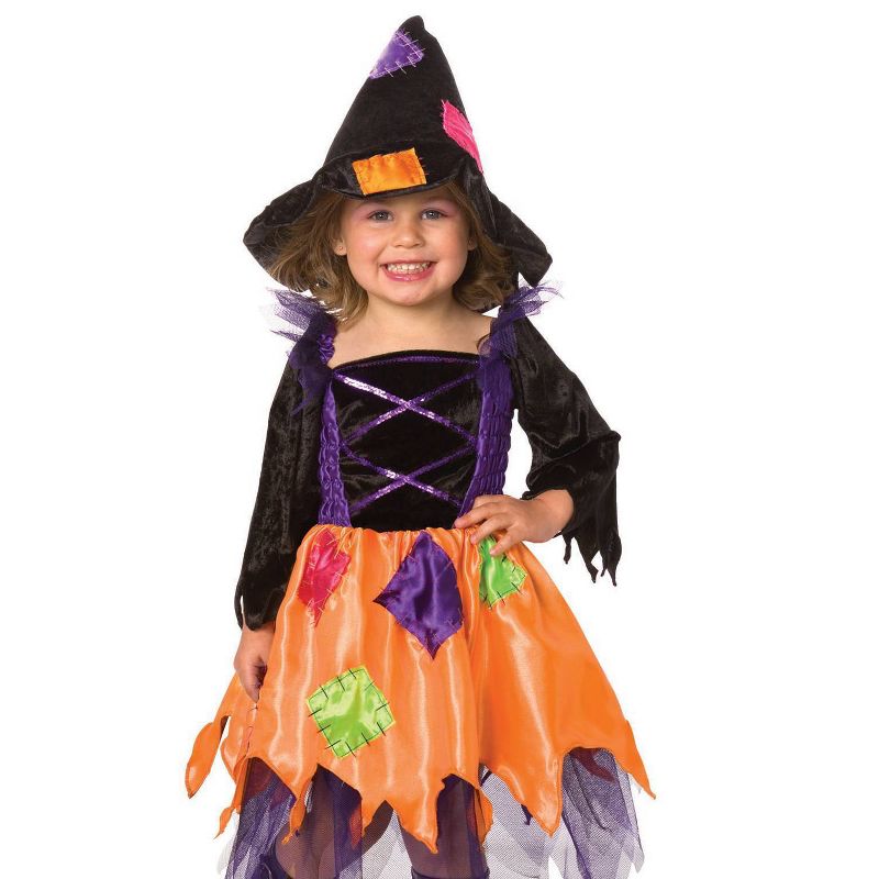 Toddler Patchwork Witch Halloween Costume 1-2T