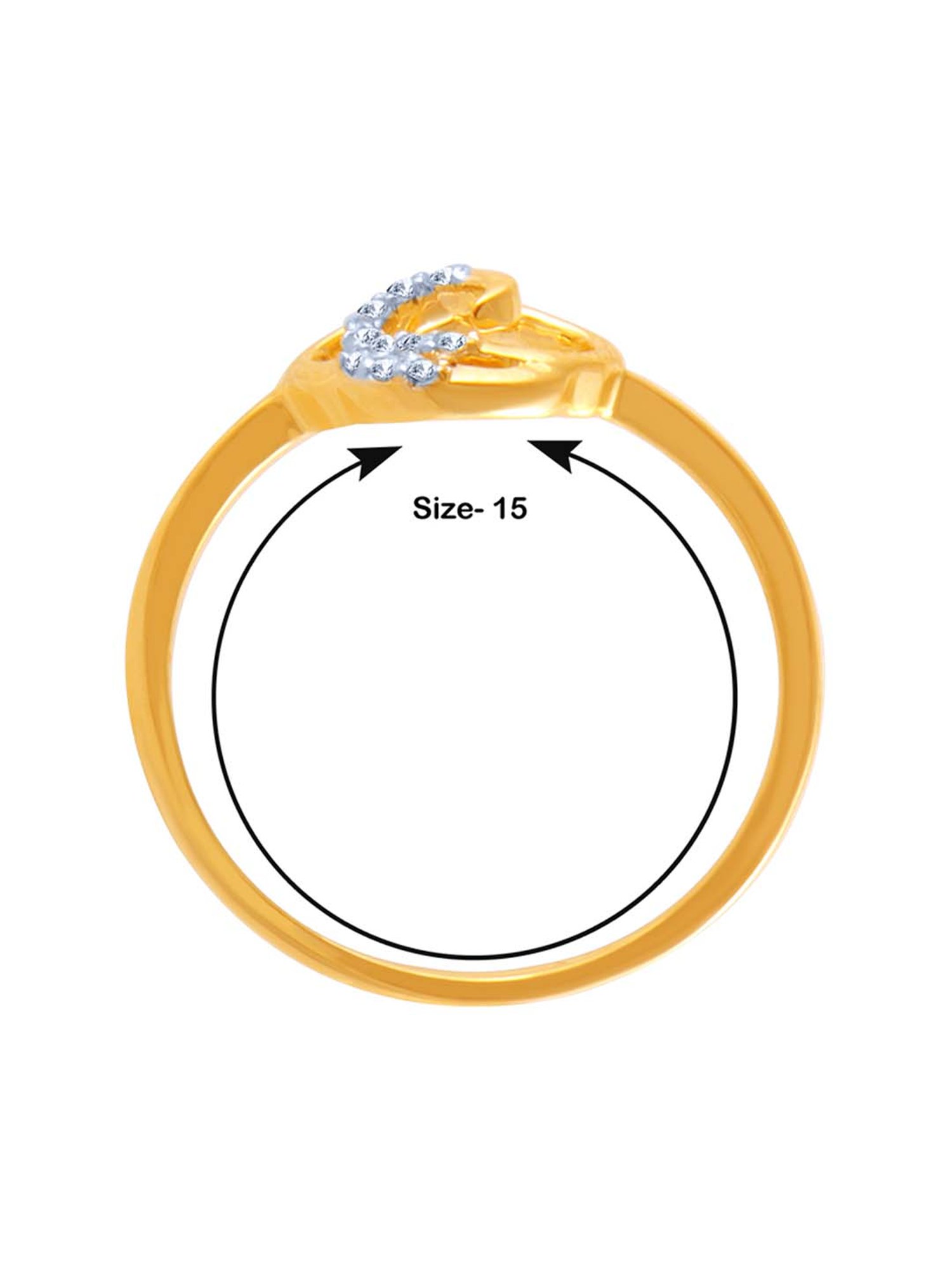 Mia By Tanishq Nature's Finest 14k Yellow Gold Radiant Sp Elegance Diamond Ring