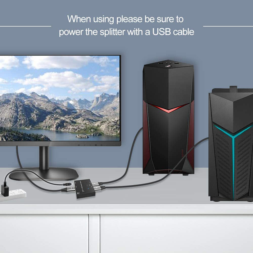 DisplayPort 8K DP 1.4 Switch Bi-Direction 8K 30Hz 4K 120Hz Splitter Converter for Multiple Source and displays.