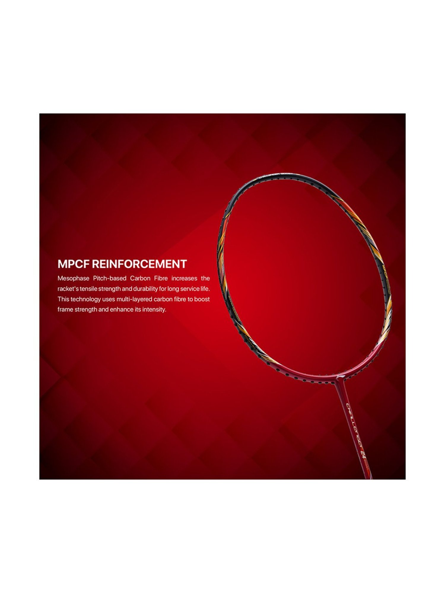 Li-Ning Challenger Boost Badminton Racket (Red) Size - Medium