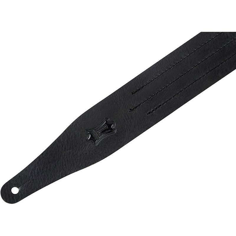 Levy's MV217TS-BLK_BLK 2" Wide Black Veg-tan Leather Guitar Strap