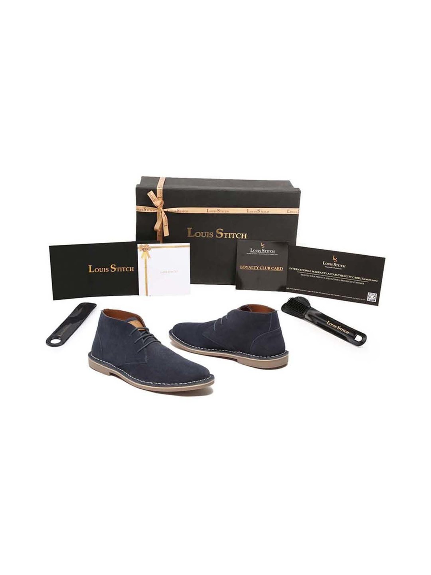 Louis Stitch Men's Federal Blue Chukka Boots