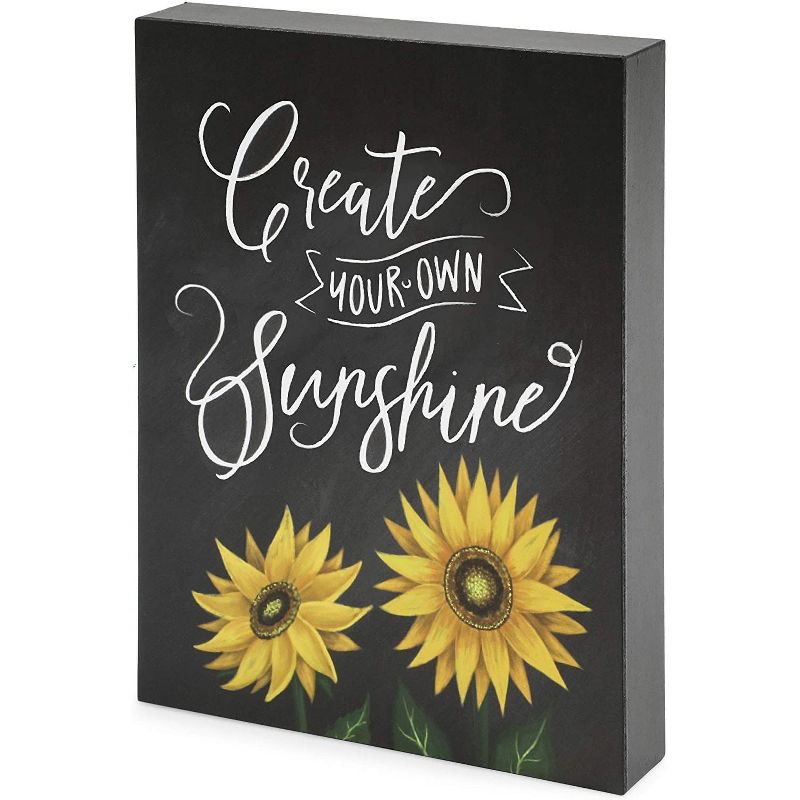 Farmlyn Creek Sunflower Canvas Wall Art, Create Your Own Sunshine (7.5 x 10 Inches)