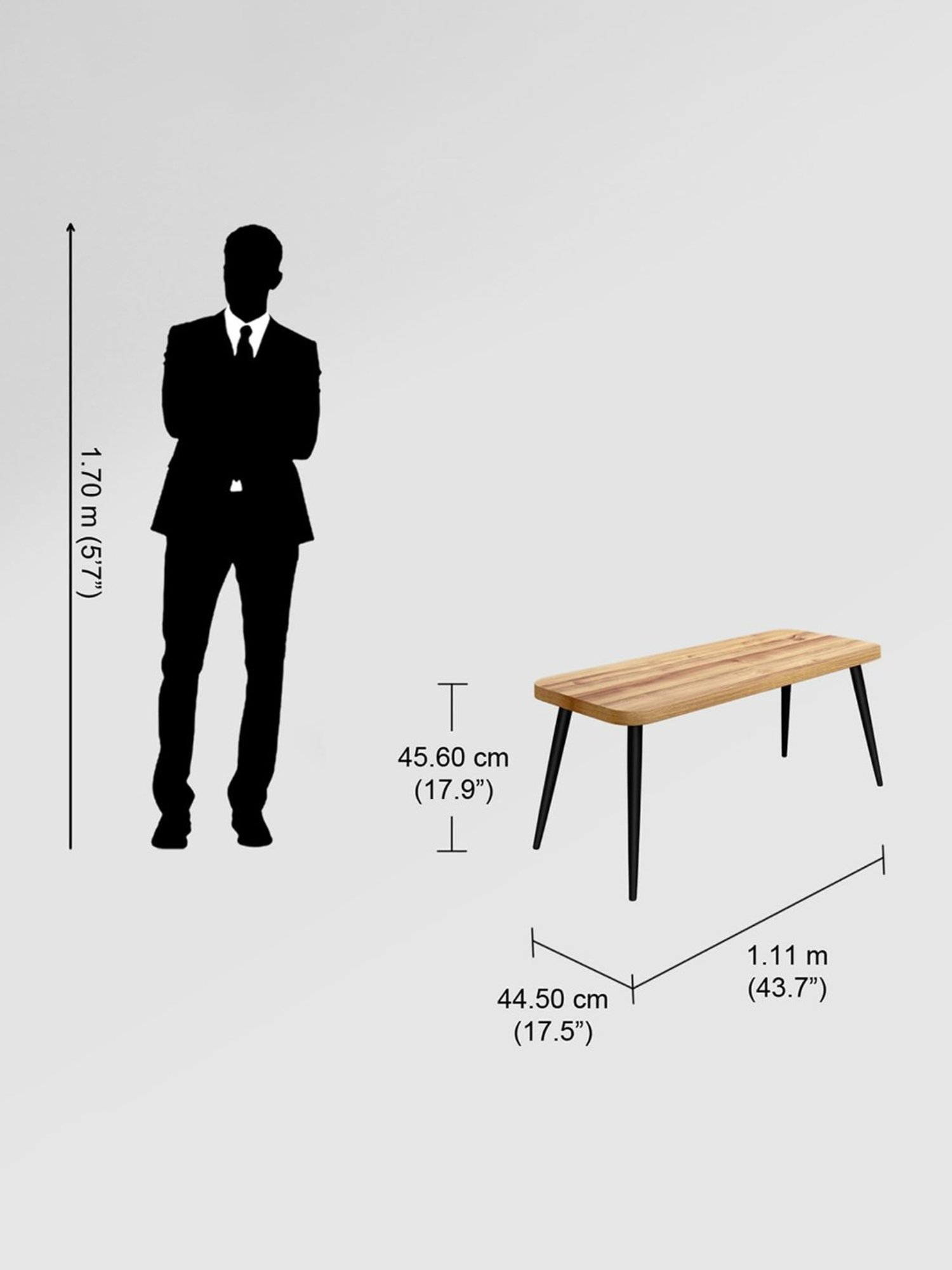 Godrej Interio Nebue Remini Walnut Beige Engineered Wood Coffee Table