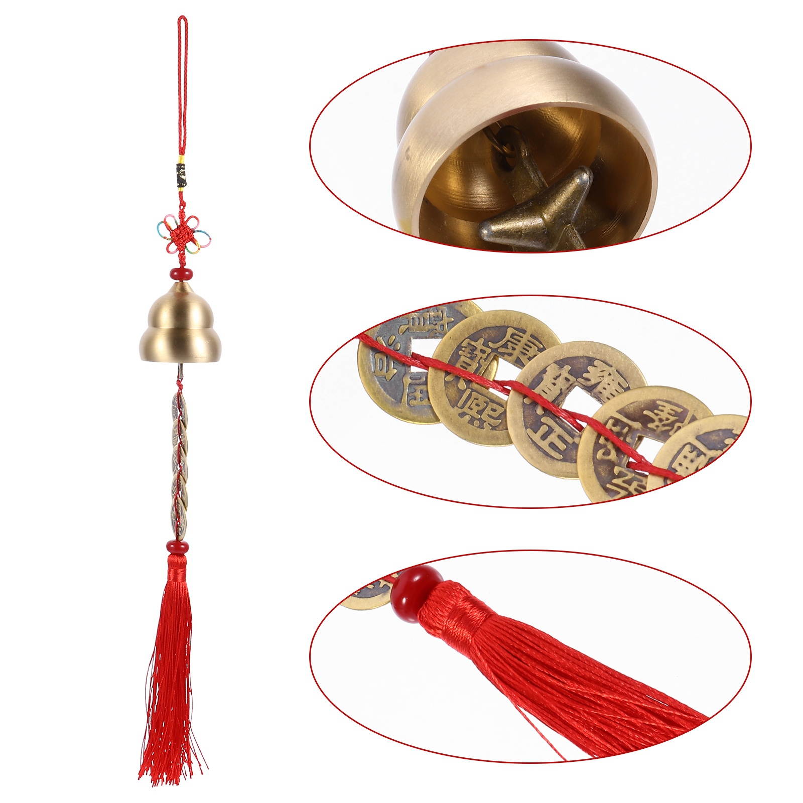 1pc Gourd Delicate  Feng Shui Ancient Decor  Hanging  Layout  Pendant for Room  Car