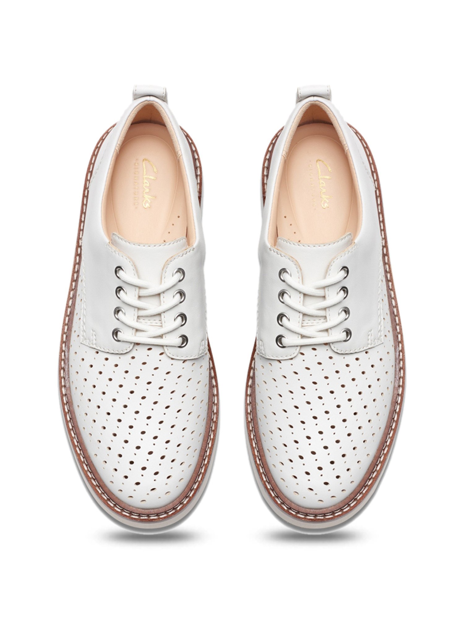 Clarks Women's OriannaW Off White Derby Shoes