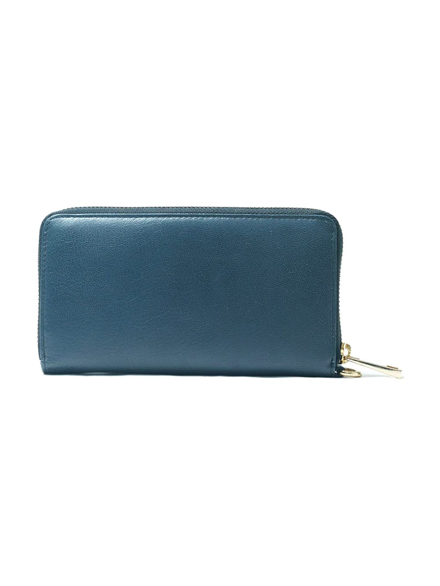 RI2K London Navy blue Leather Zip around Wallet