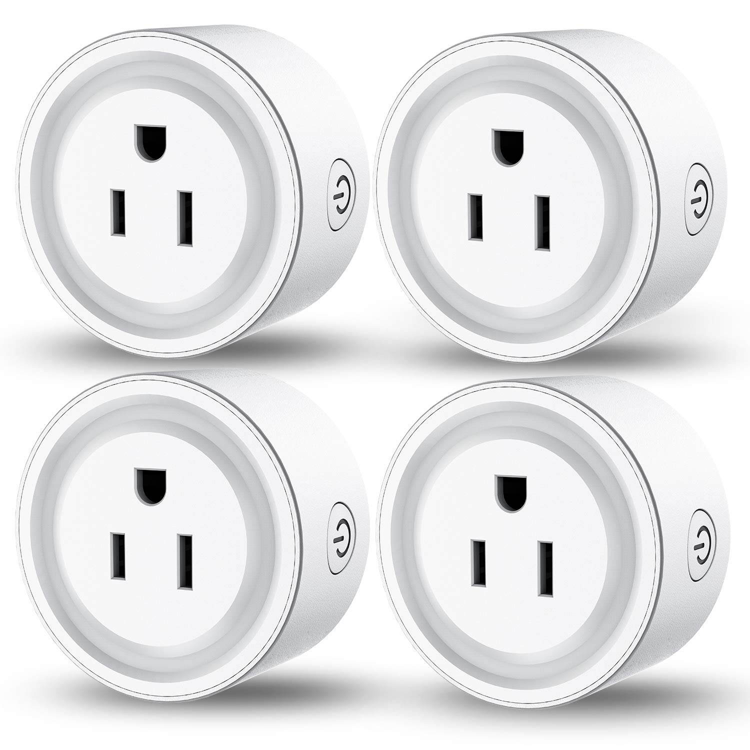 Smart Plug Compatible with Alexa Google Assistant Siri IFTTT, MagicLight WiFi App Control Timer Schedule Smart Outlet, No Hub Required, FCC Certified 1200W Smart WiFi Socket (4Pack)