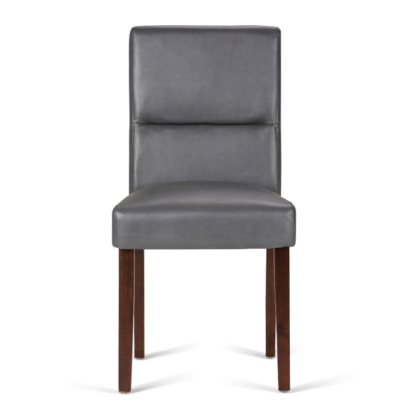 Set of 2 Seymour Parson Dining Chair Faux Leather Stone Gray - WyndenHall