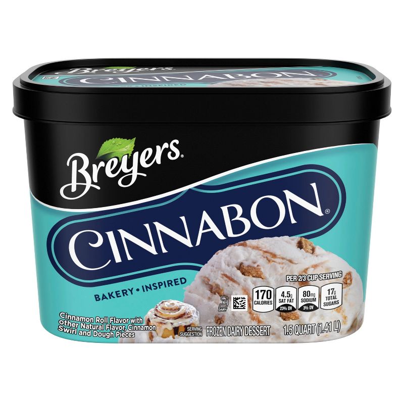 Breyers Cinnabon Frozen Dairy Ice Cream Dessert - 48oz