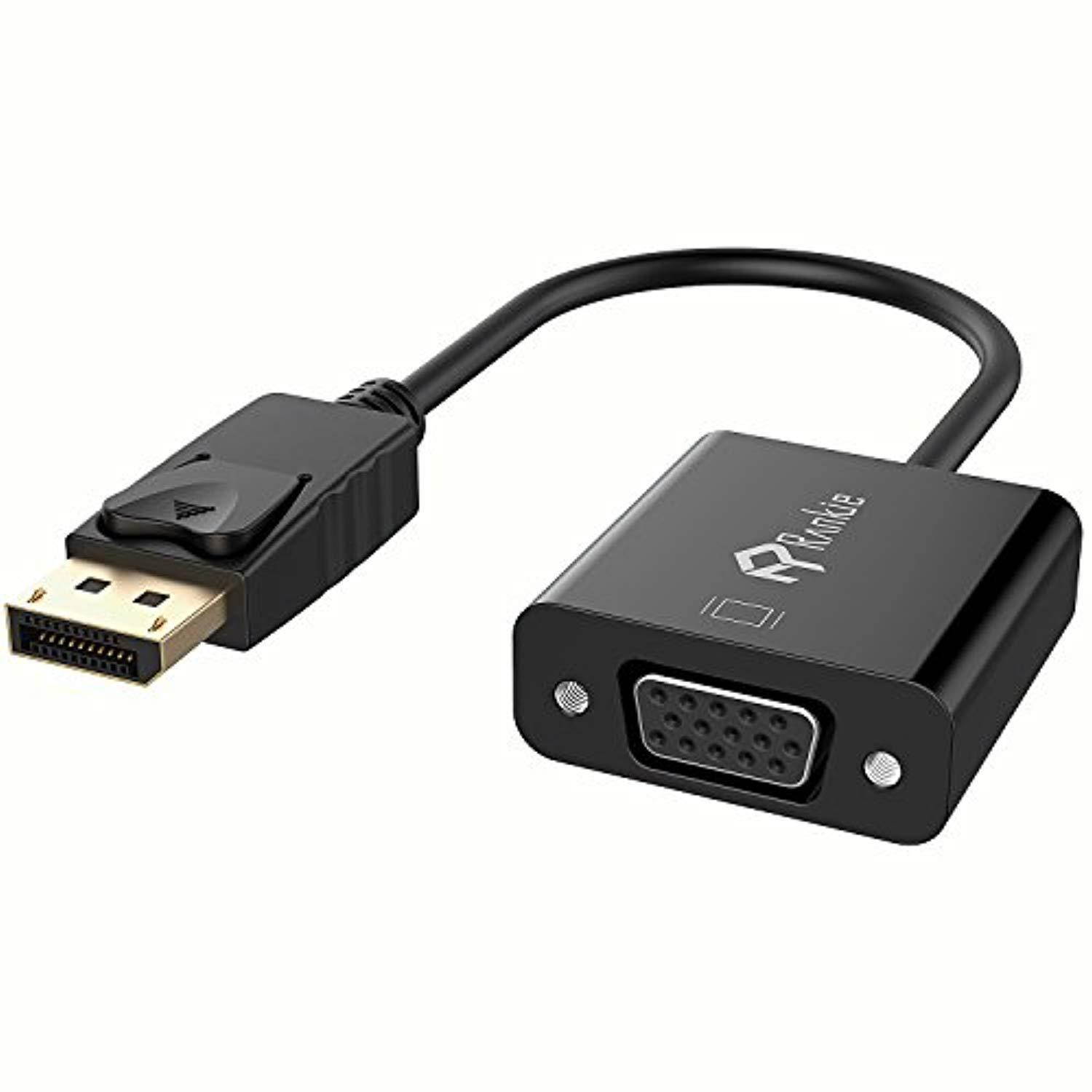 DP to VGA, Rankie Gold Plated DisplayPort DP to VGA Male to Female Adapter Converter