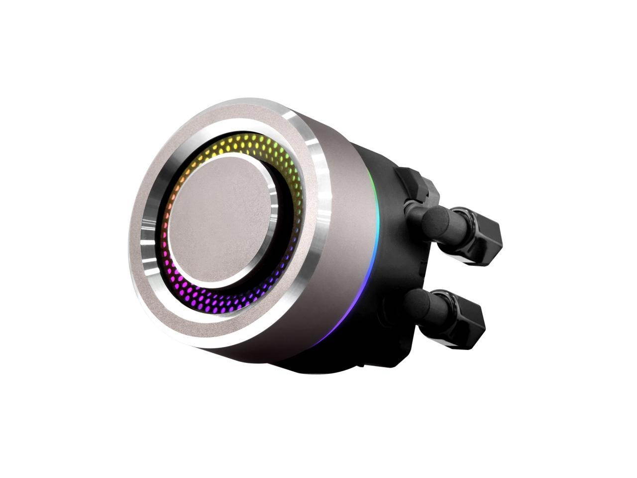 LIAN LI GALAHAD AIO240 RGB BLACK, Dual 120mm Addressable RGB Fans AIO CPU Liquid Cooler