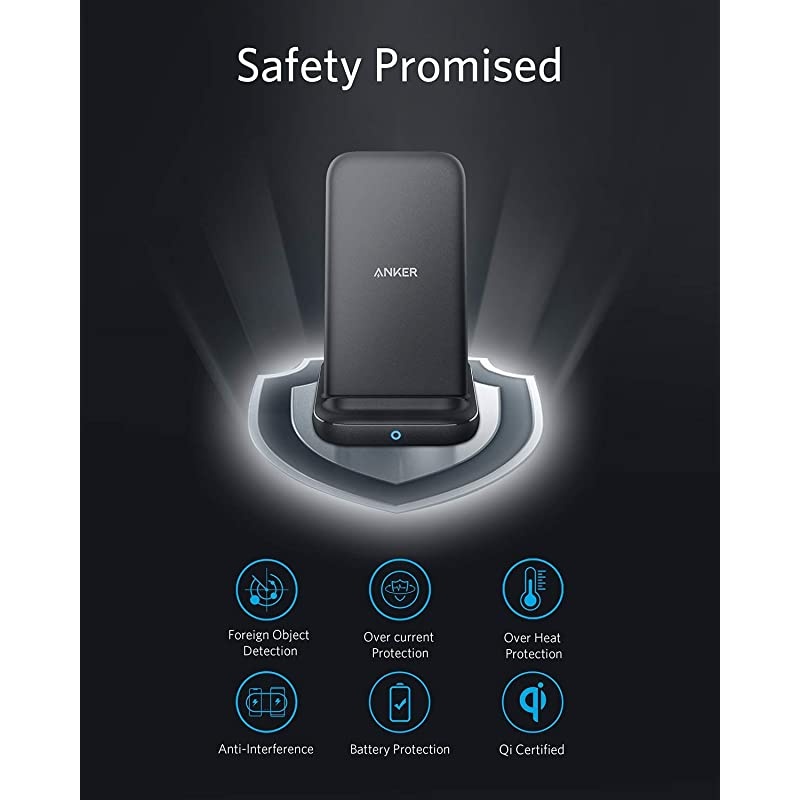 3-in-1 Multi-Device Wireless Charging Station, PowerWave 10 Stand with 2 USB-A Ports, for iPhone SE, 11, 11 Pro, XS Max, XR, XS, X, 8, 8 Plus, Galaxy S20, S10, S9, S8, 36W Power Supply Included