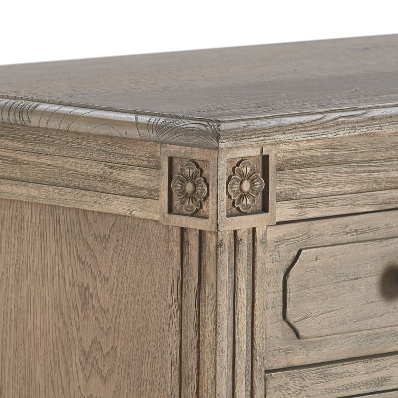 Elmhurst 5 Drawer Chest Antique Wood - Finch