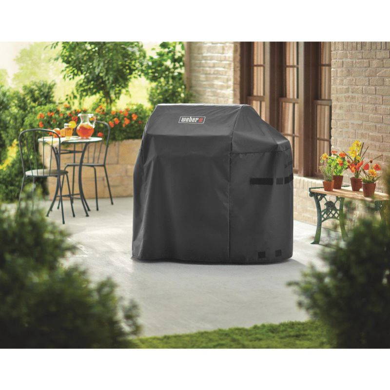 Weber Spirit II 51 In. 3-Burner Black Polyester Gas Grill Cover 7139