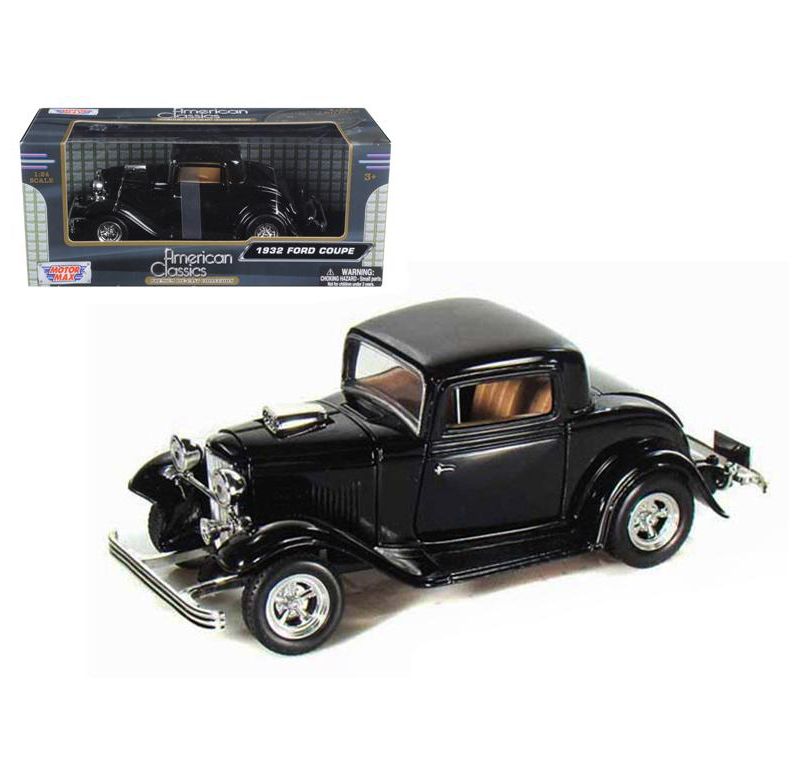 1932 Ford Coupe Black 1/24 Diecast Model Car by Motormax
