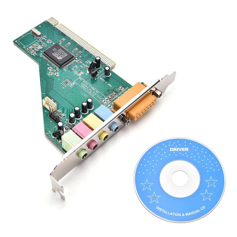4 Channel 5.1 Surround 3D PC PCI Sound Audio Card w/Game MIDI Port Sound Card