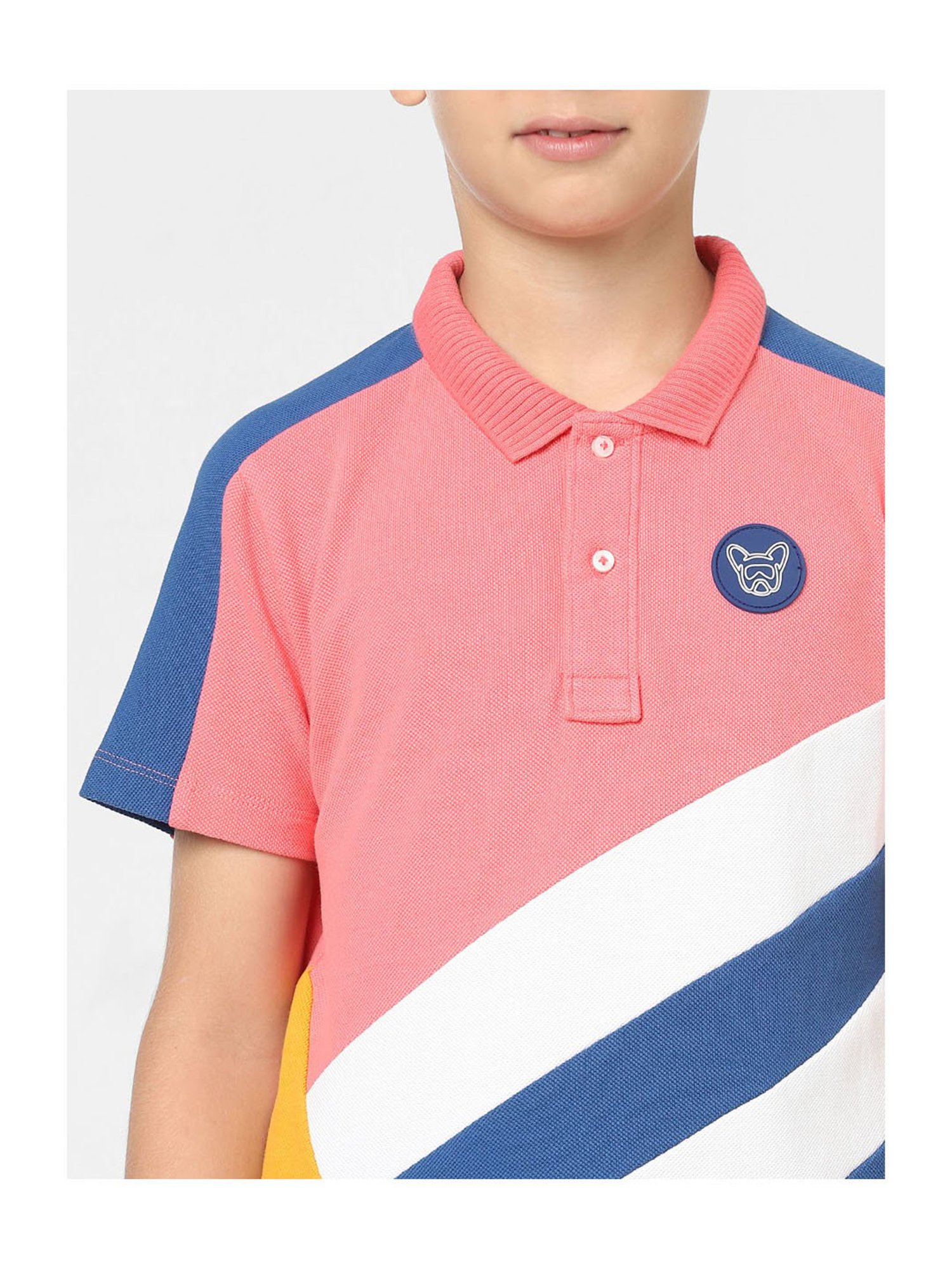 Allen Solly Junior Yellow Logo Print Polo T-Shirt
