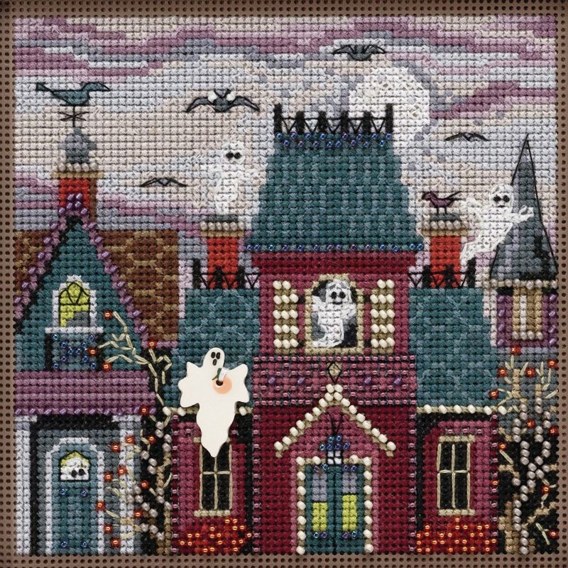 Mill Hill Buttons & Beads Counted Cross Stitch Kit 5"X5"-Ghost Town (14 Count)