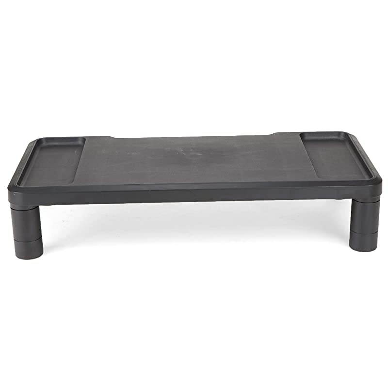 LGPLMONSTBLK Monitor Stand Durable Plastic Monitor Riser for Computer Monitor Laptop PC MacBook Black