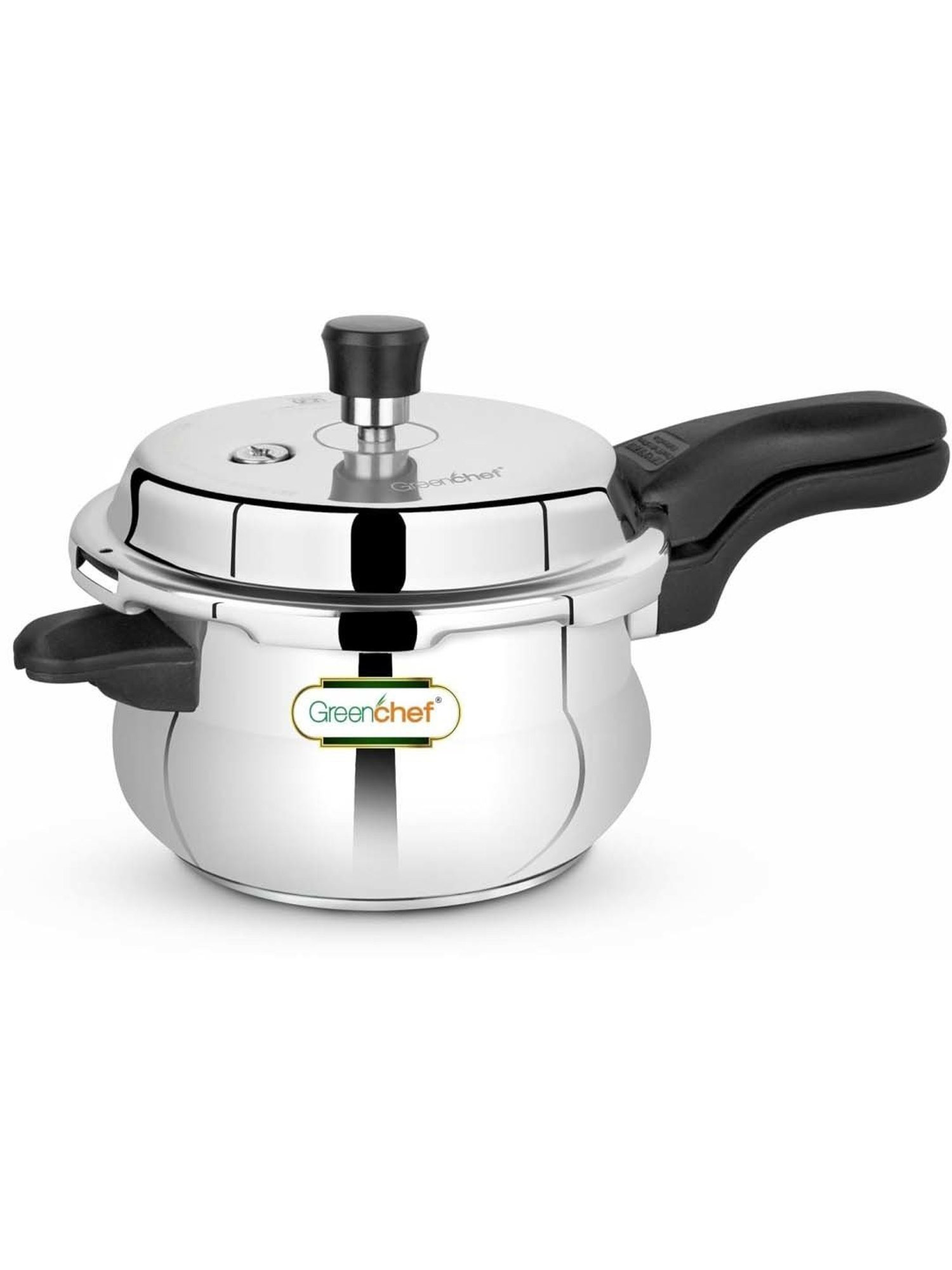 Greenchef Classic Curve Silver Stainless Steel Induction Bottom Pressure Cooker (5 L)