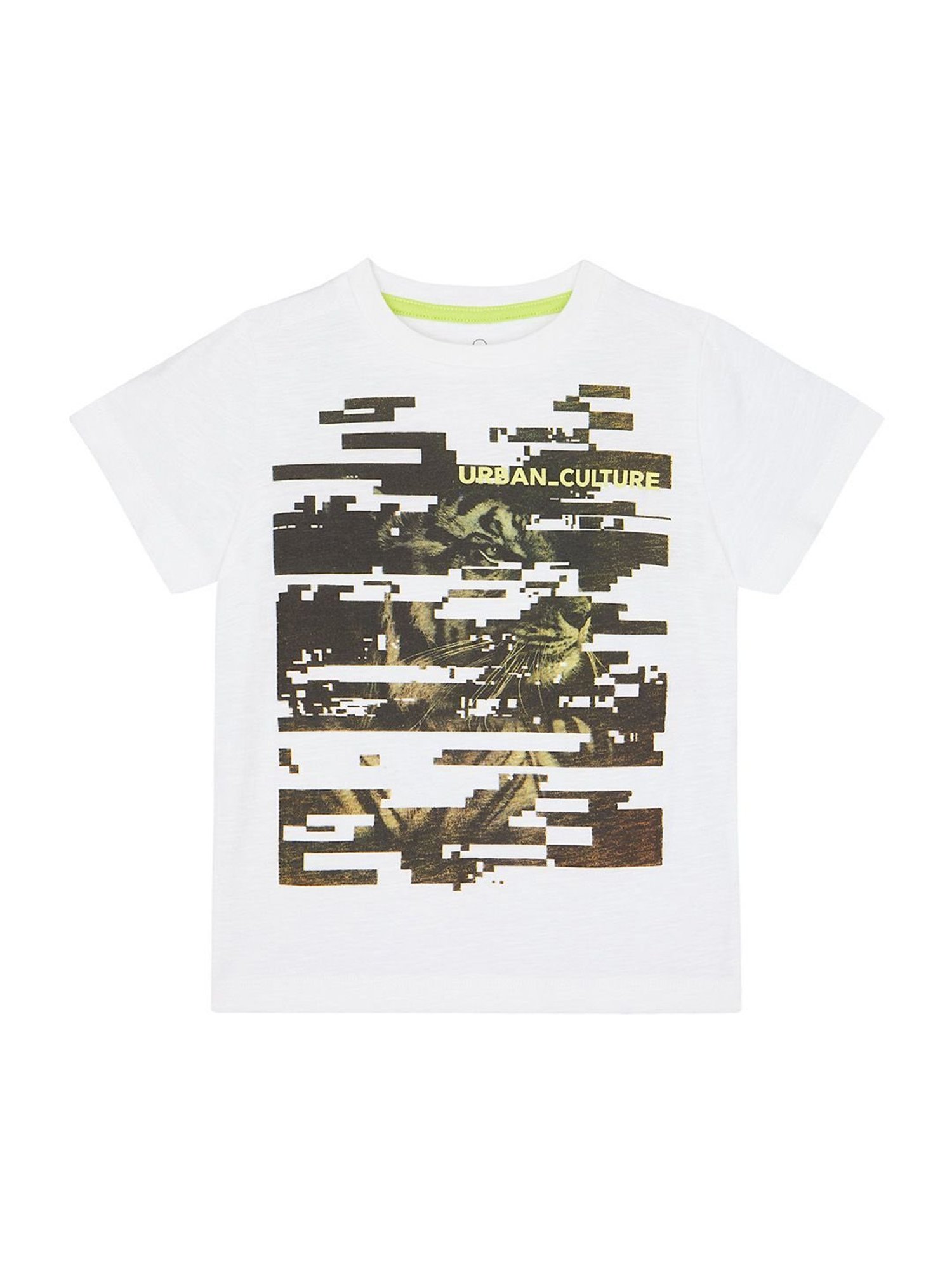 Mothercare Kids White Cotton Printed T-Shirt