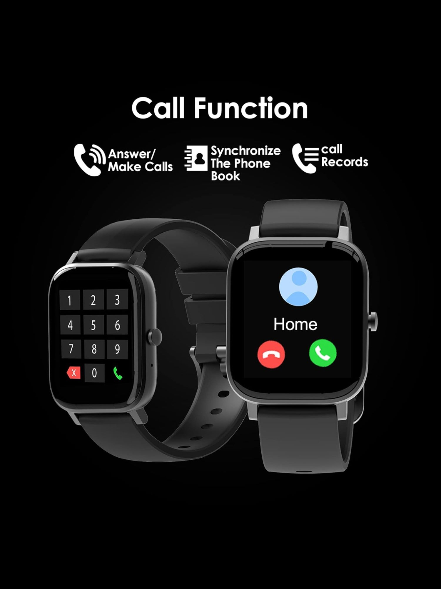 Probus P12 Full Touch Screen Smartwatch (Black)