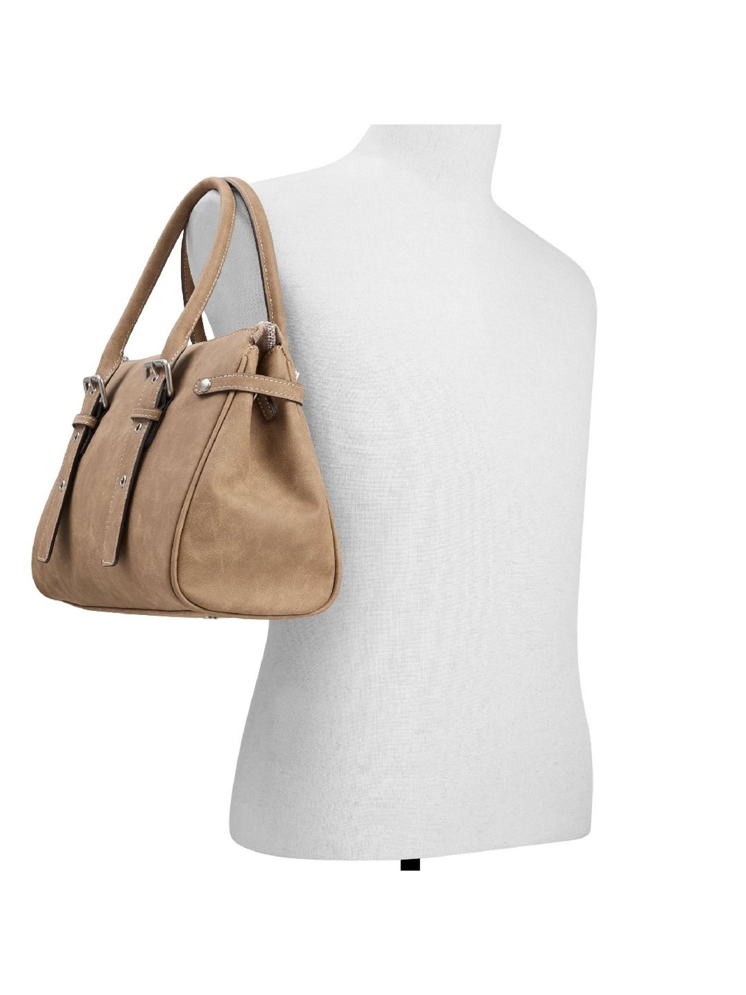 Call It Spring Beige Solid Large Satchel Handbag