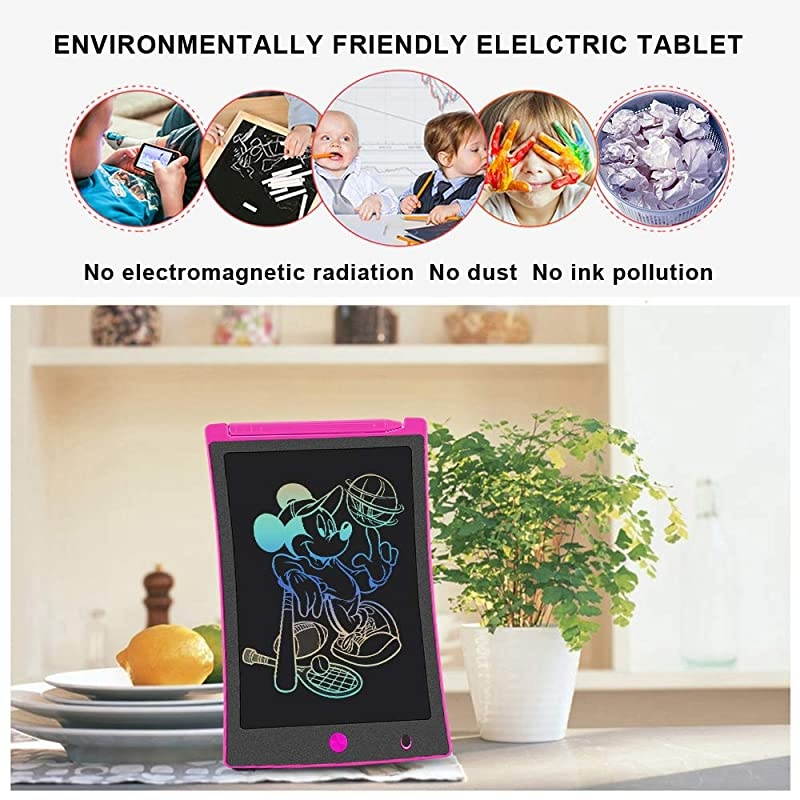 LCD Writing Tablet 2 Pack 8.5 Inch Electronic Drawing Pads , Portable Reusable Erasable Ewriter Elder Message Board, Digital Handwriting Pad Doodle Board for School, Fridge or Office,(Blue)