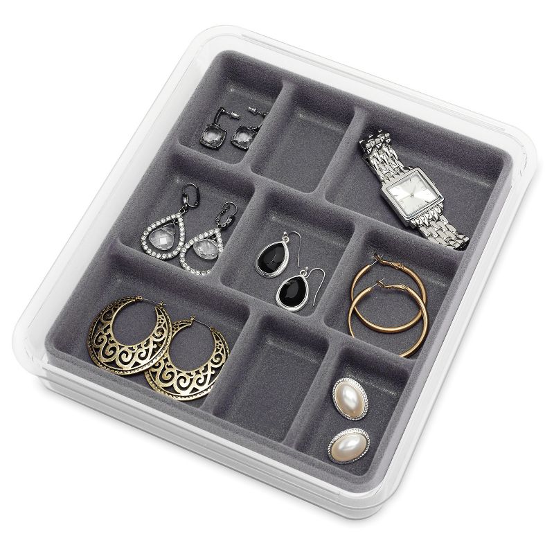 Jewelry Tray Gray Whitmor