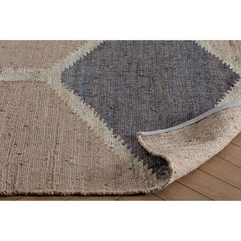 4'x6' Mountains of the Moon Jute Area Rug Natural/Gray/Ivory - Anji Mountain