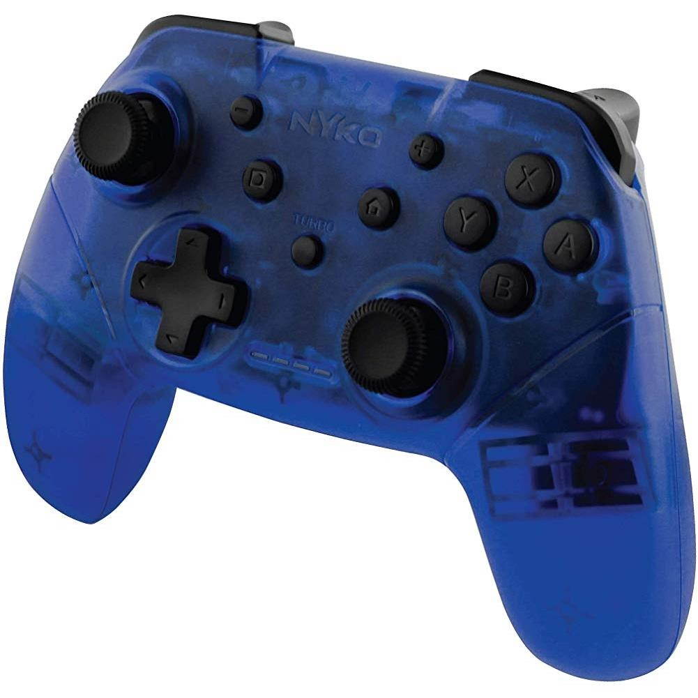 nyko wireless core controller  bluetooth pro controller alternative with turbo and android/pc compatibility for nintendo switch  blue