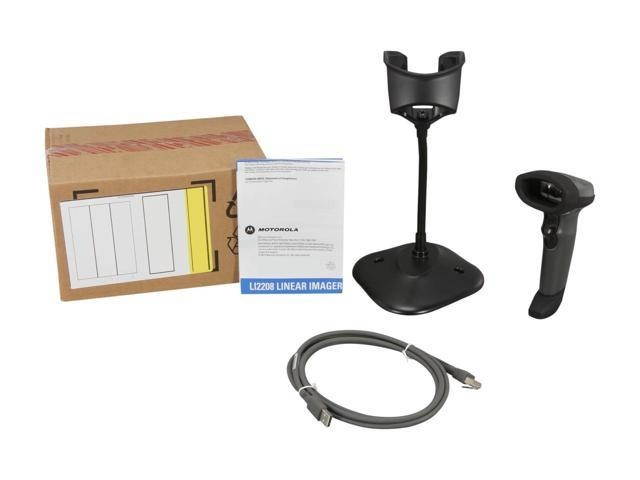 Zebra (Motorola) Symbol LI2208-SR General Purpose Corded Linear Imager Barcode Scanner, USB Kit, Black - LI2208-SR7U2100SGN (NA)