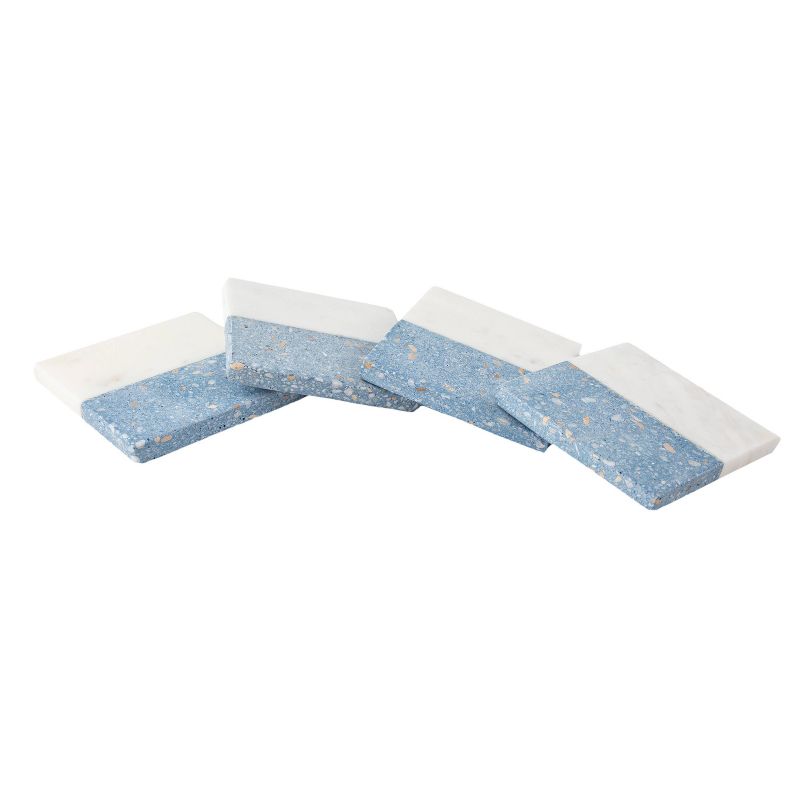 4pk Marble Square Terrazzo Coaster Set - Thirstystone
