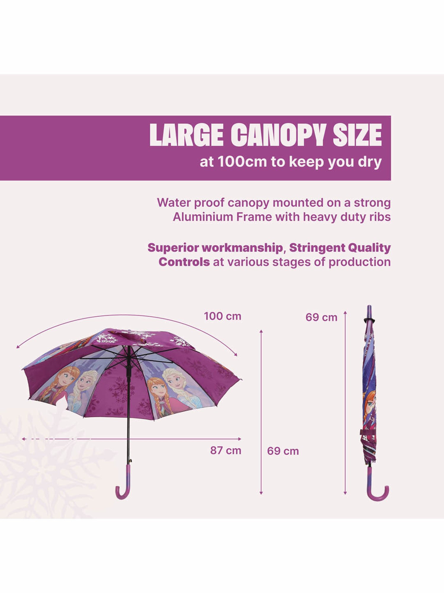 Citizen Purple Printed Free Size Umbrella
