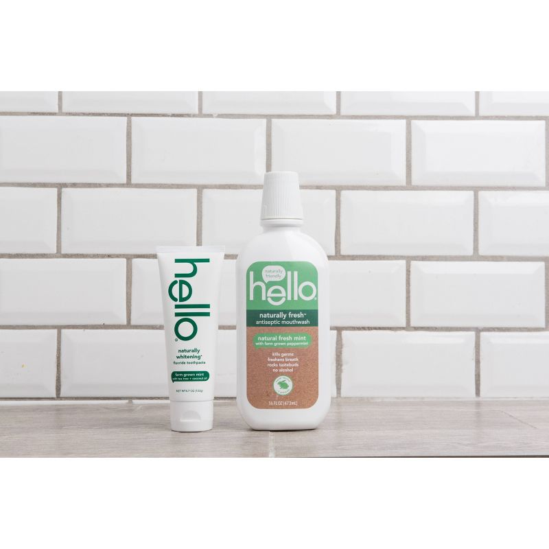 hello Naturally Whitening Fluoride Toothpaste , sls Free and Vegan , 4.7oz