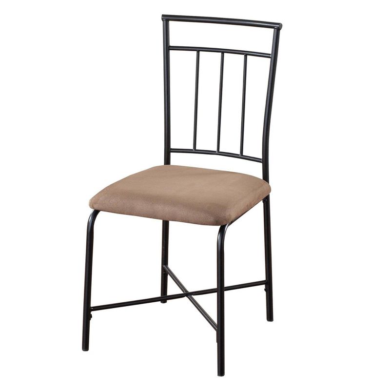 5pc Set With Merek Wood and Metal Dining Deep Walnut - Dorel Living