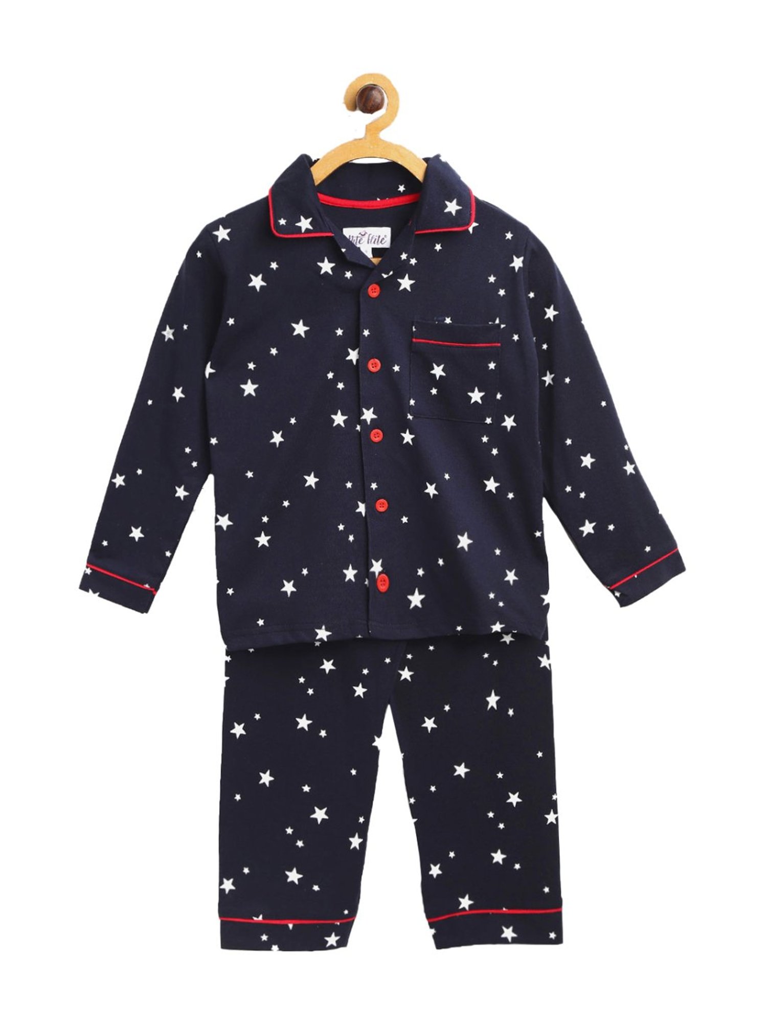 Nite Flite Boys Navy Blue Starry Nights Pyjama Set