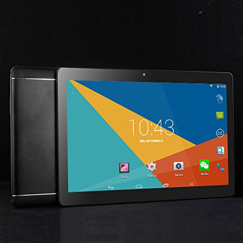 Tablet PC 10.1 Inch Unlocked 3G Phone, Android 6.0 MTK 6580 GPS Quad Core ,HD 1280X800 IPS TouchScreen with Bluetooth ,RAM 1GB ROM 16GB Dual Sim Card Support 2G 3G Wifi Dual Camera,Black