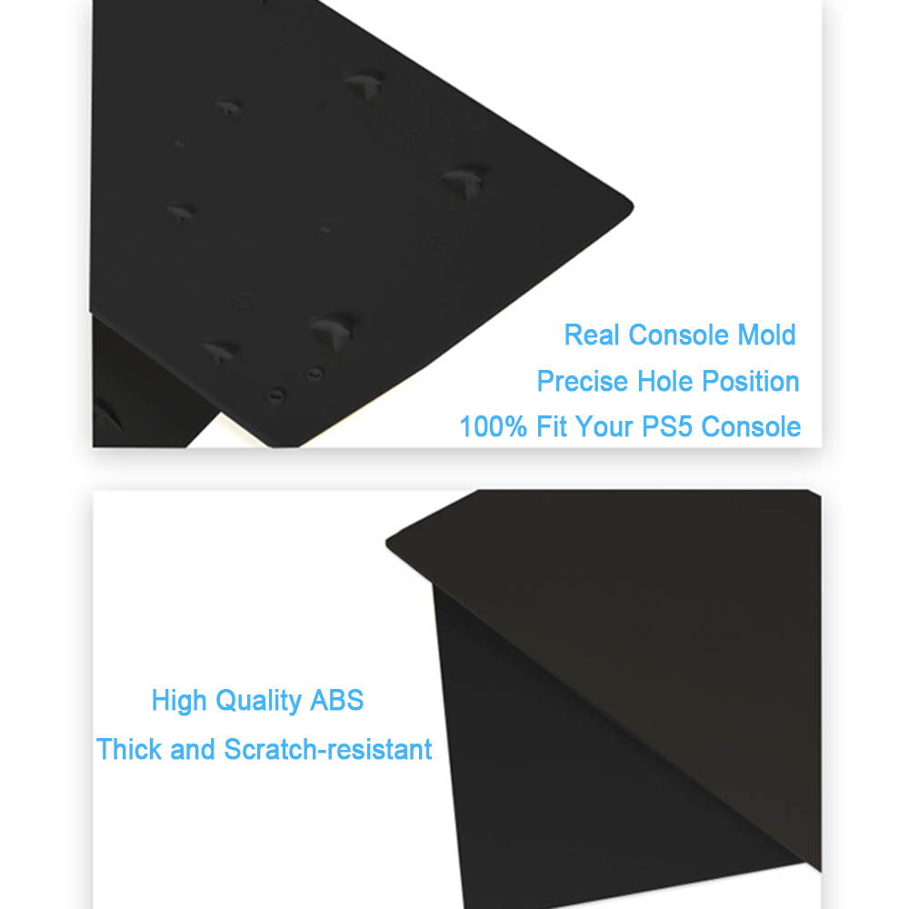 PS5 Console Cover Shell,  PS5 Skin Faceplate Replacement Plates, ABS Anti-Scratch Dustproof Protective Skins Gaming Accessories for Sony Playstation 5 Game Console Digital Edition &ndash;Black