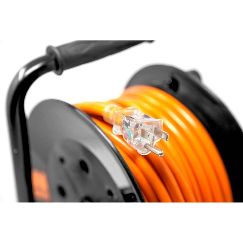WEN PC5043R 50' 14-Gauge Heavy-Duty SJTW Outdoor 14/3 Extension Cord with 5-15R Light-Up Outlet