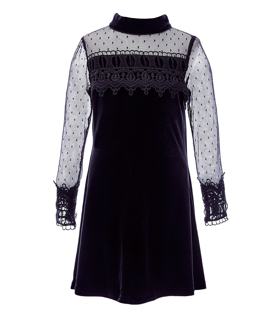 Honey and Rosie Big Girls 7-16 Lace Tiered A-Line Dress