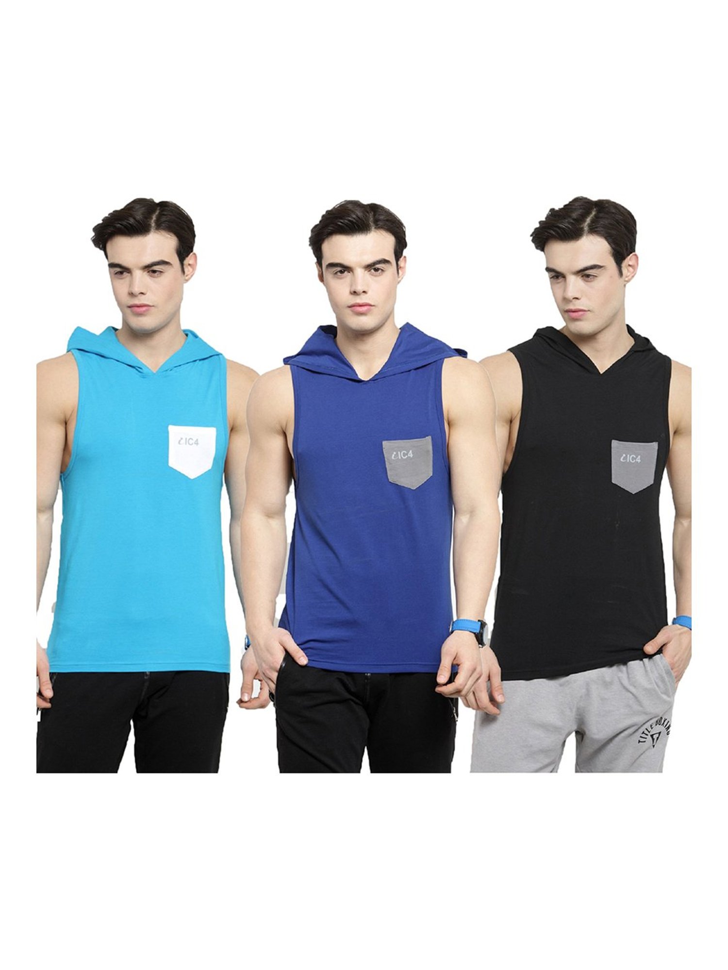 IC4 Multicolor Vests - Pack of 3