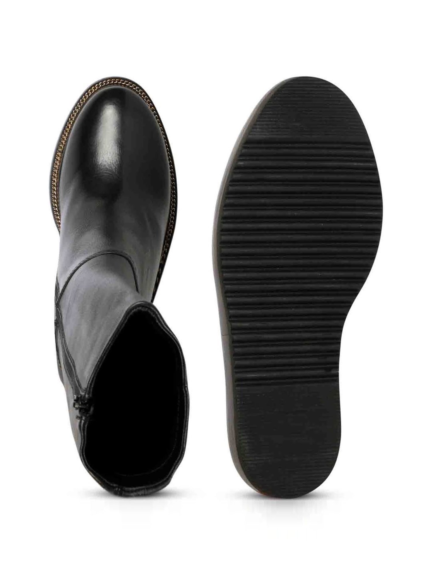 Saint G Women's Black Wedge Booties