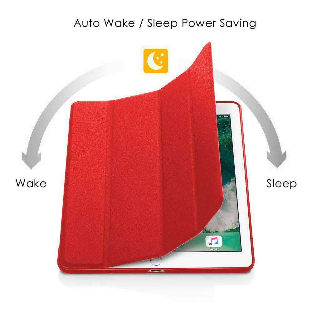 Ultra thin Leather Smart Cover Case for Apple iPad Pro 2017 iPad 10.5" Red