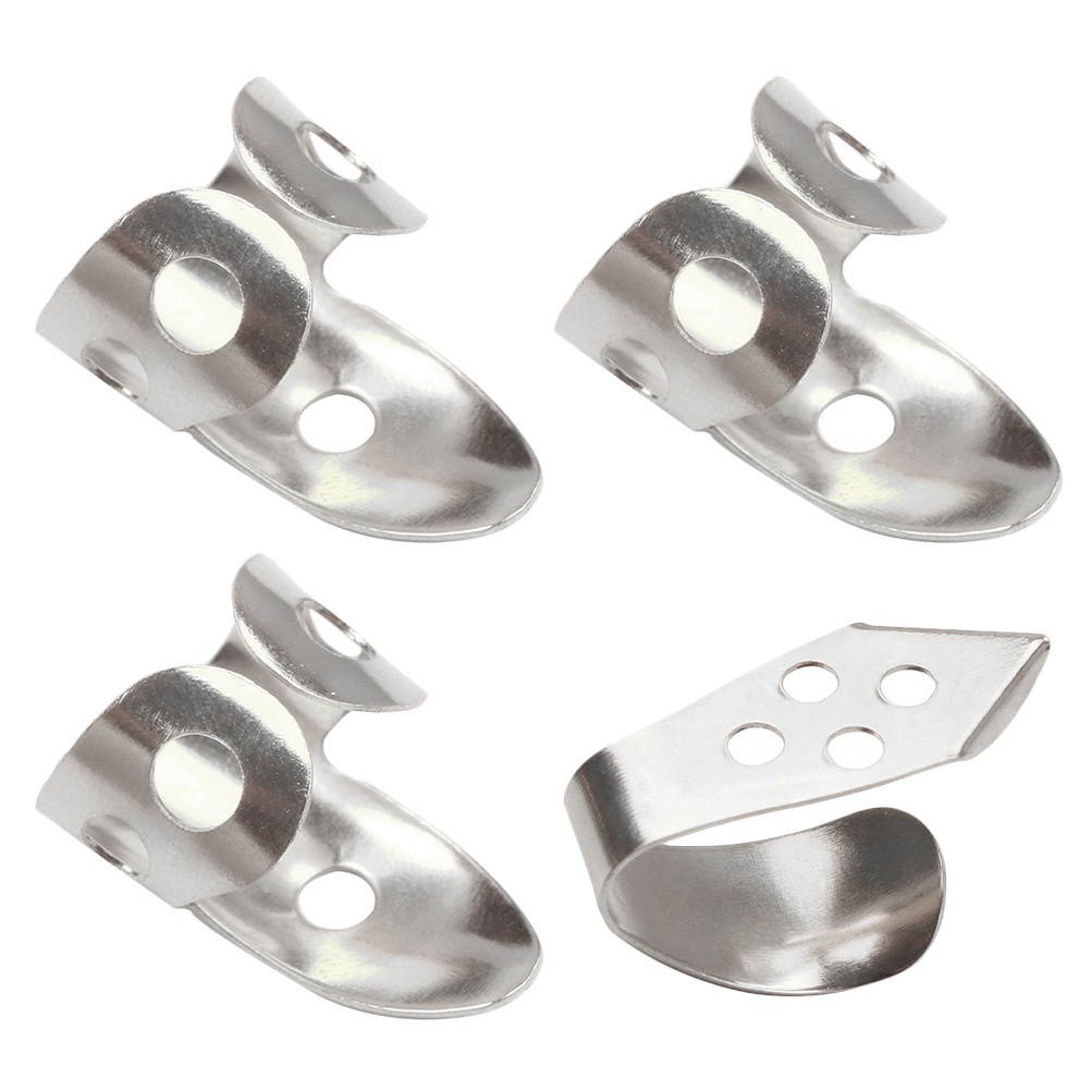 4 PCS Stainless Steel Adjustable Durable Plectrum Thumb Finger Pick for Guitar Bass