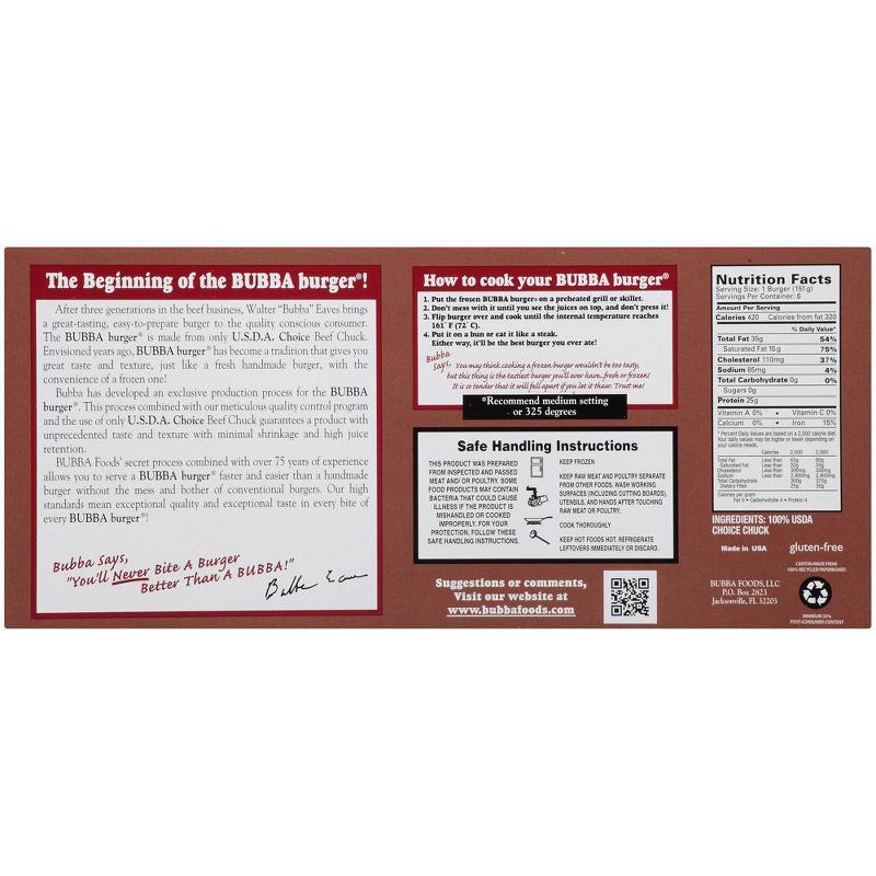 Bubba Burger Beef Patties - Frozen - 32oz