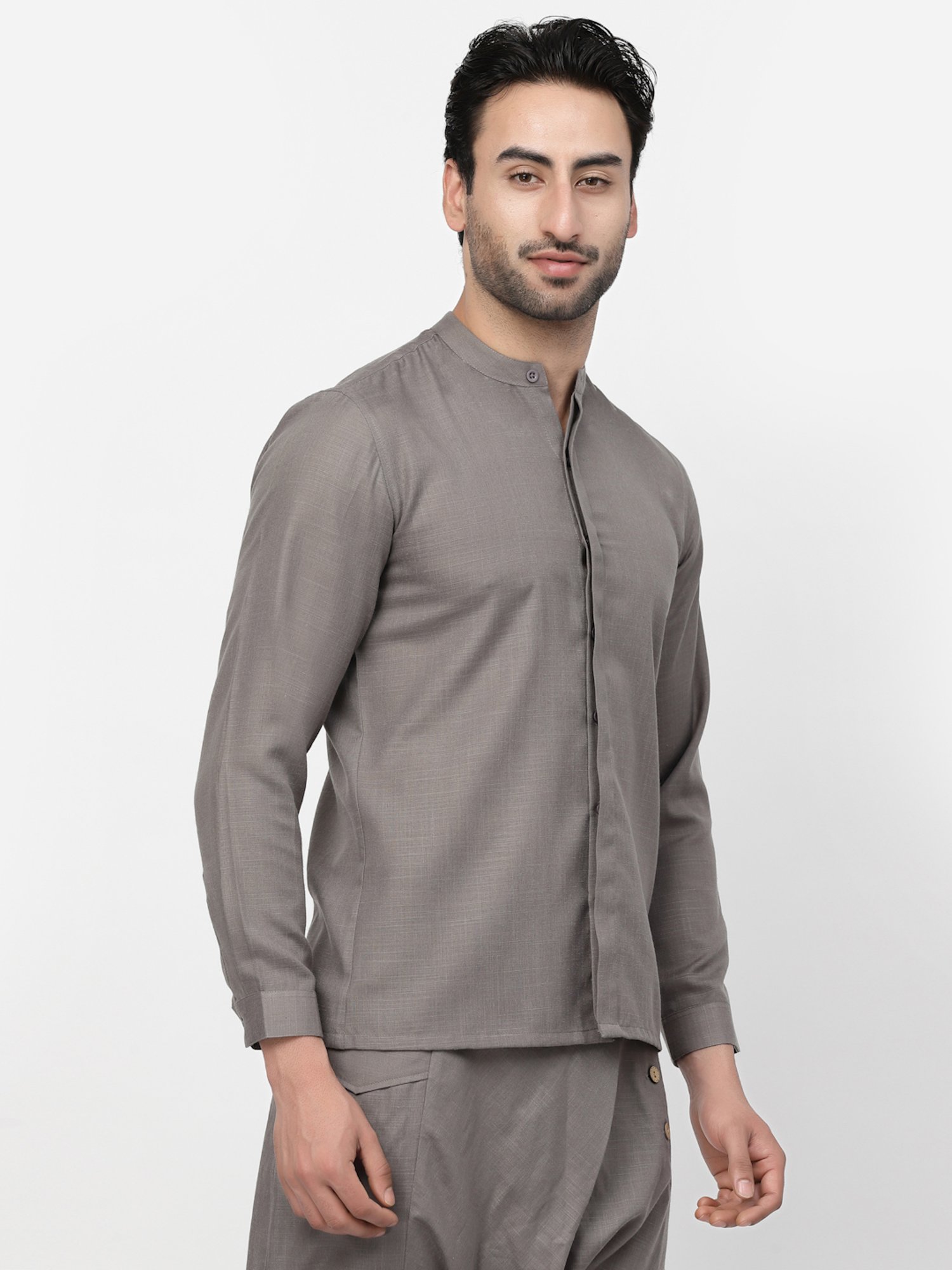 Lela Grey Regular Fit Shirt