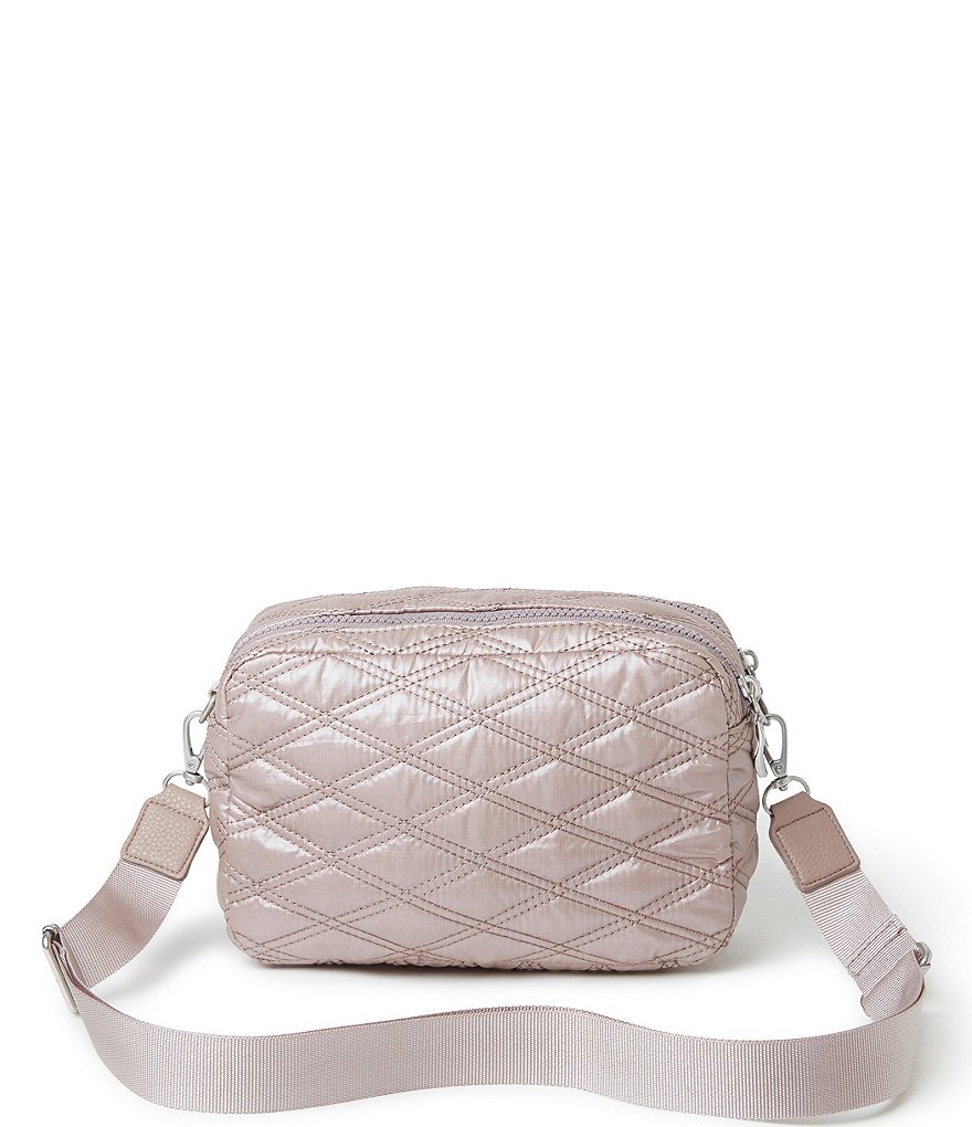 Baggallini Quilted Multi-Compartment Double Zip Crossbody Bag