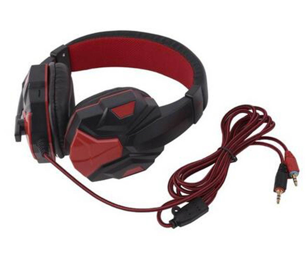 SY830MV Game Headphone Stereo Over-Ear Gaming Headset Headband Earphone with Light for Computer PC Gamer Adjustable Length Hinges 3.5mm